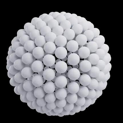 Image of a sphere made of balls